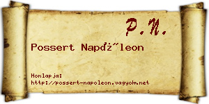 Possert Napóleon névjegykártya